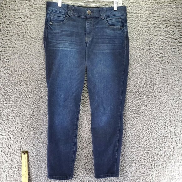 Democracy Jeans Womens 8 Blue Ab Solution Mid-Rise Skinny Stretch Denim - Picture 1 of 9
